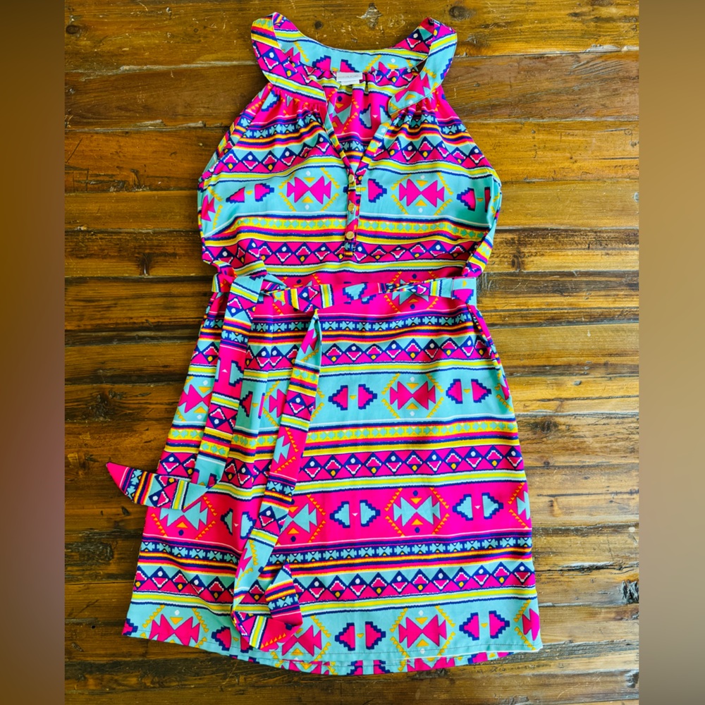 Beautiful Pink and Turquoise Style Dress